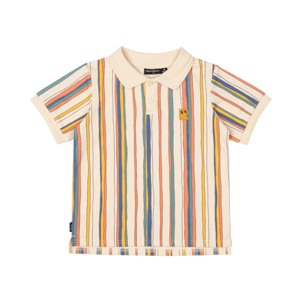 Rock Your Baby Stripe Polo T-Shirt Stripe in Multi