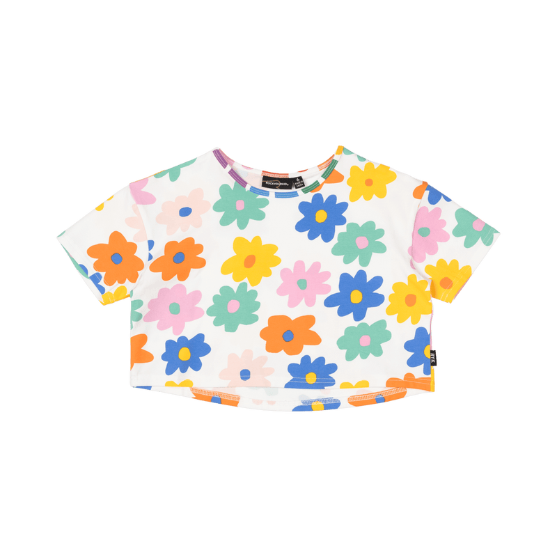 Rock Your Baby Love Me Do Boxy T-Shirt Cream in Multi
