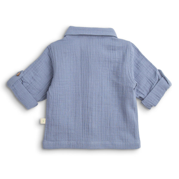 Tiny Twig Roll long sleeve up Shirt tempest in blue