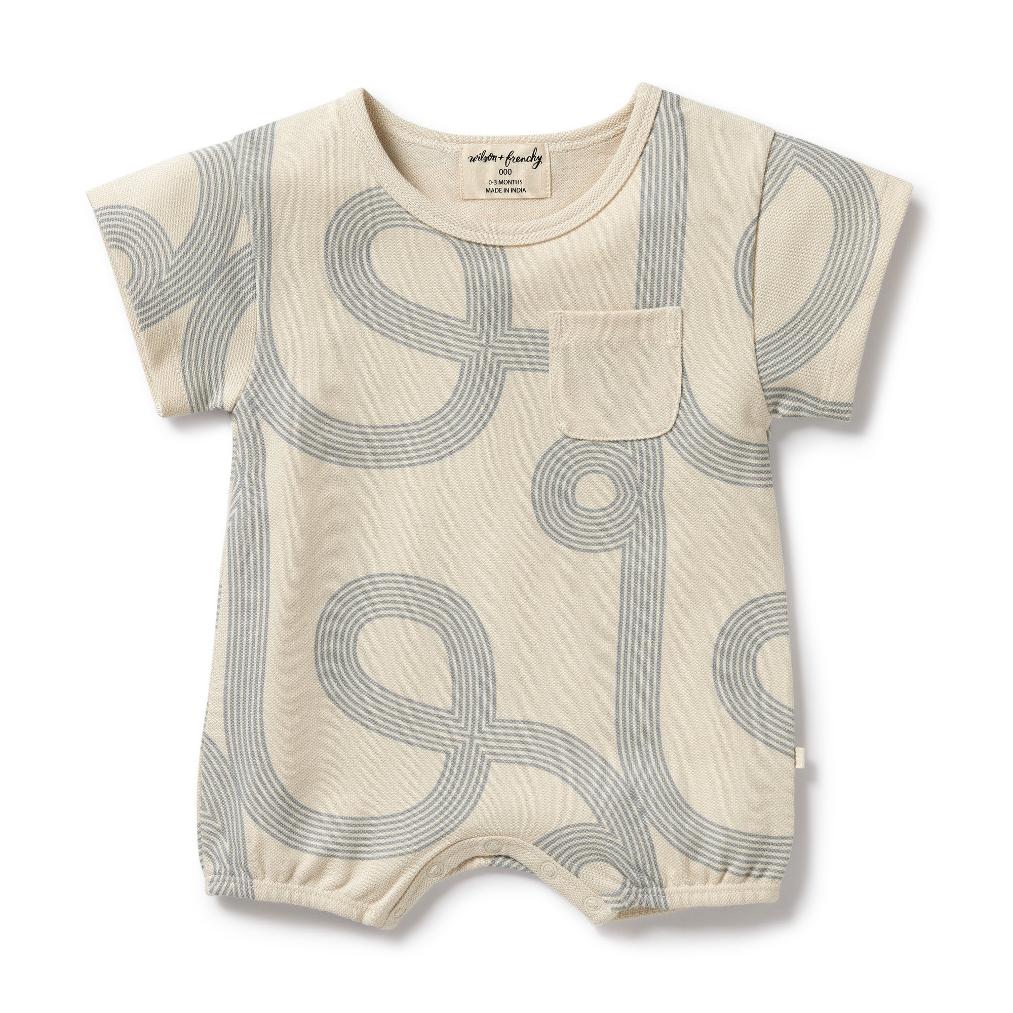 Wilson & Frenchy Follow Me Organic Cotton Growsuit pique