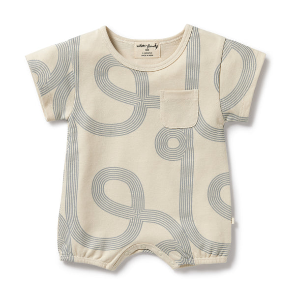 Wilson & Frenchy Follow Me Organic Cotton Growsuit pique