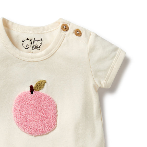 Wilson & Frenchy Peachy Organic Cotton Bodysuit in off white