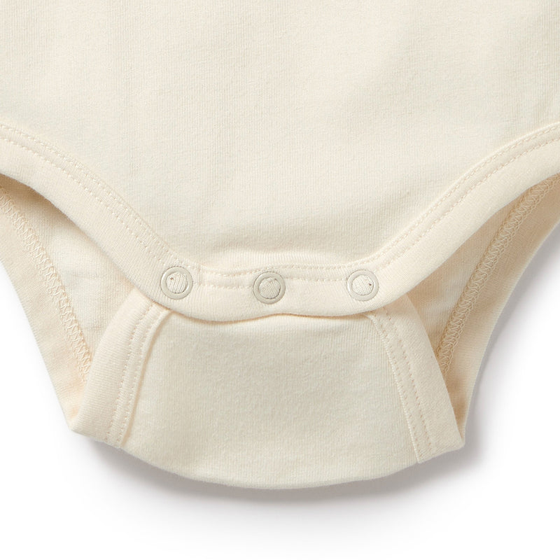 Wilson & Frenchy Peachy Organic Cotton Bodysuit in off white