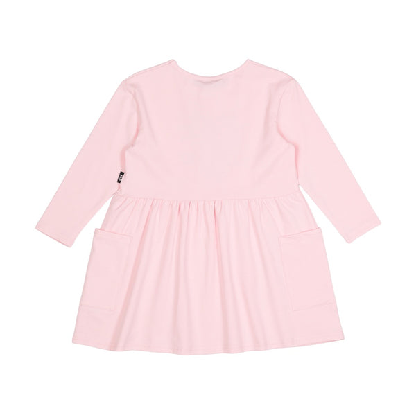 Rock your baby country bunny  LS dress in pink