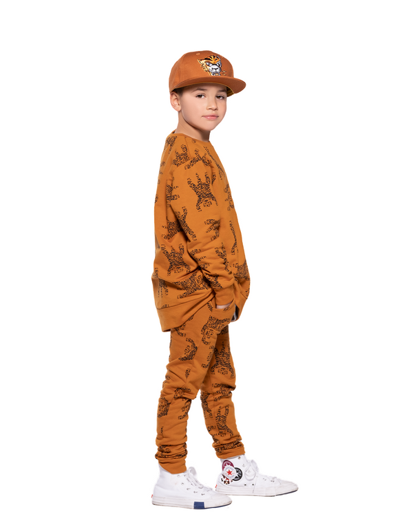 Band of Boys Skinny Track Pants Easy Tiger Repeat in  ochre