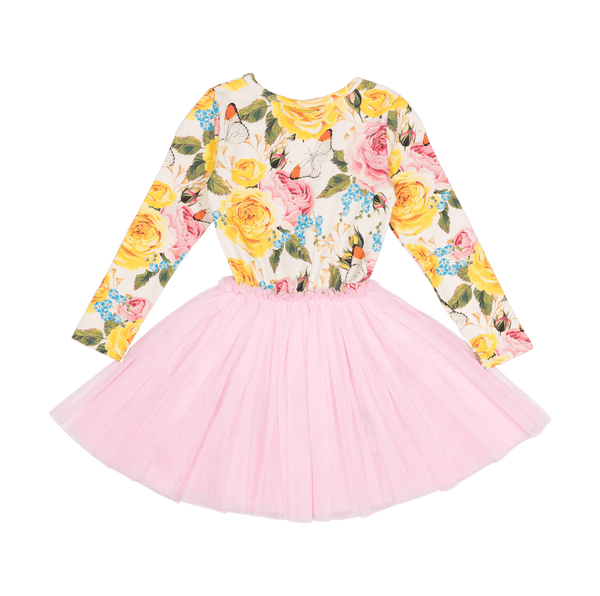 Rock your baby pretty peonies LS circus dress in multicolour