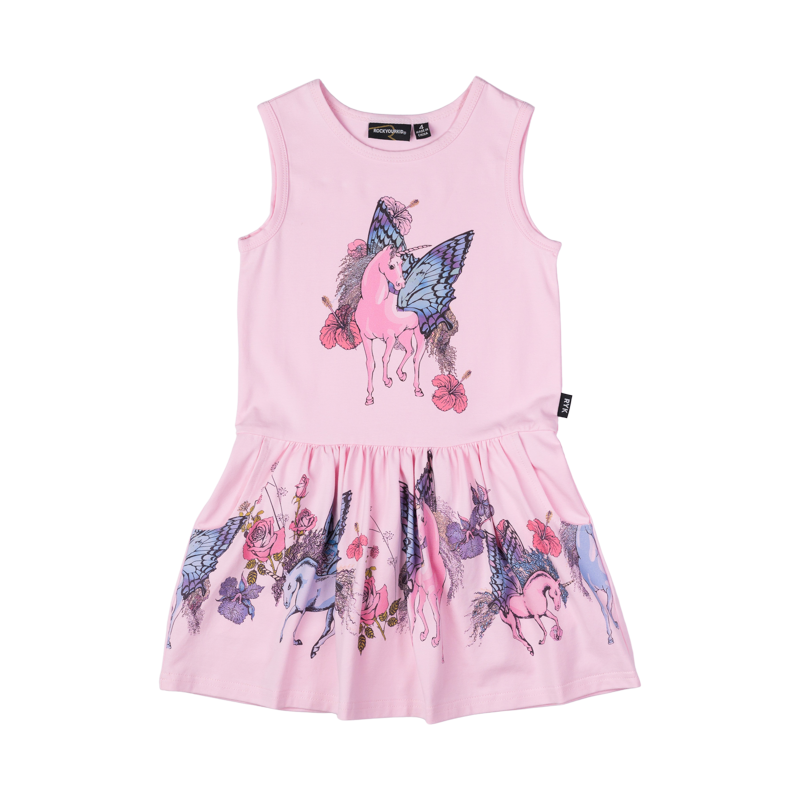 Rock your baby alicorn drop waist dress in pink