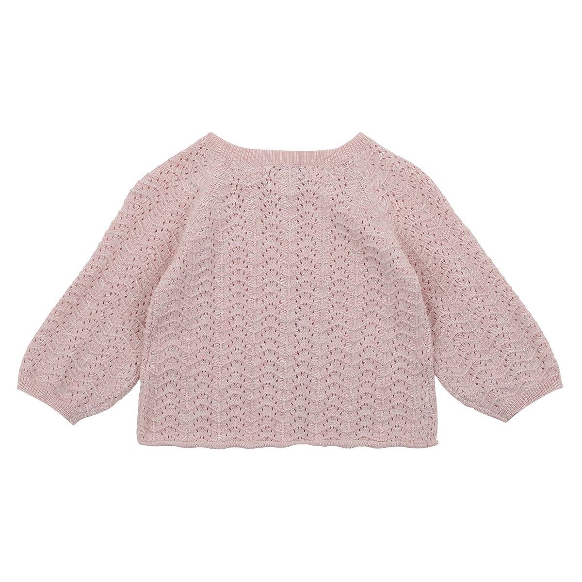 Bebe pointelle cardigan in dusty pink