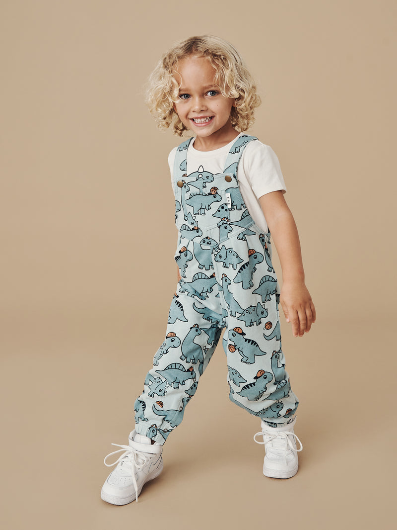 Huxbaby B-Ball Dino overall in green