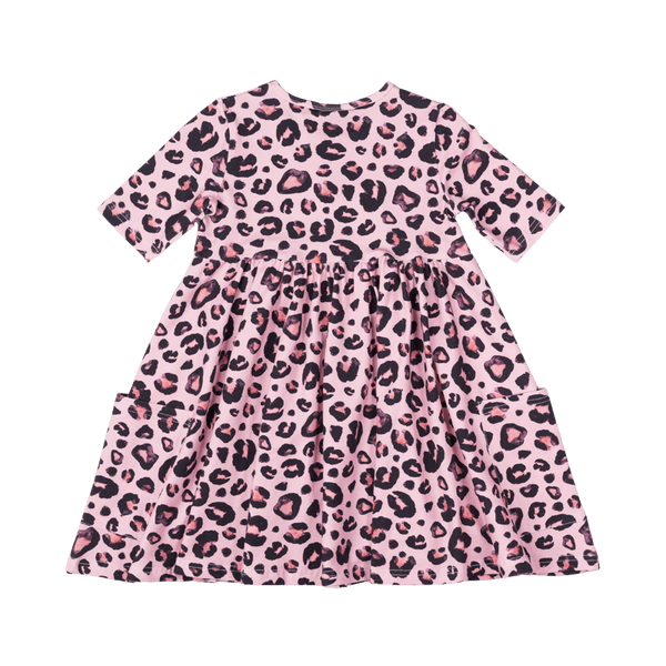 Rock Your Baby Pink leopard faye dress in pink
