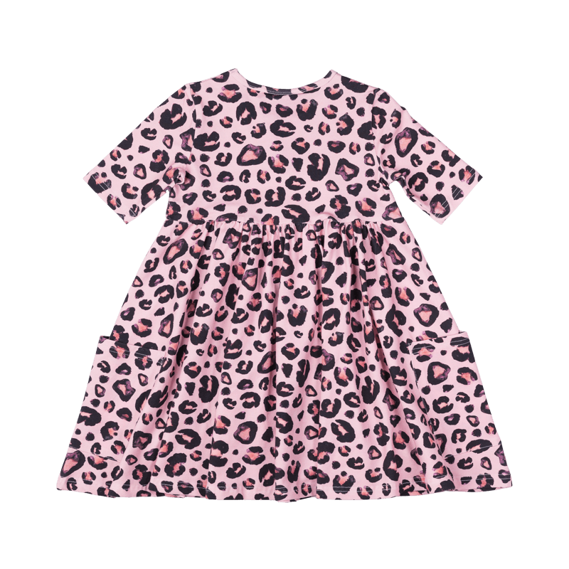 Rock Your Baby Pink leopard faye dress in pink