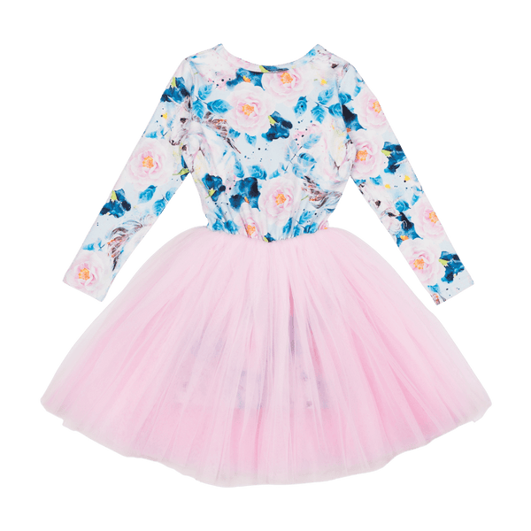 Rock your baby floral unicorn LS flounce dress in multicolour