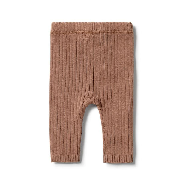 Wilson & Frenchy Knitted Rib Legging - Burrow in brown