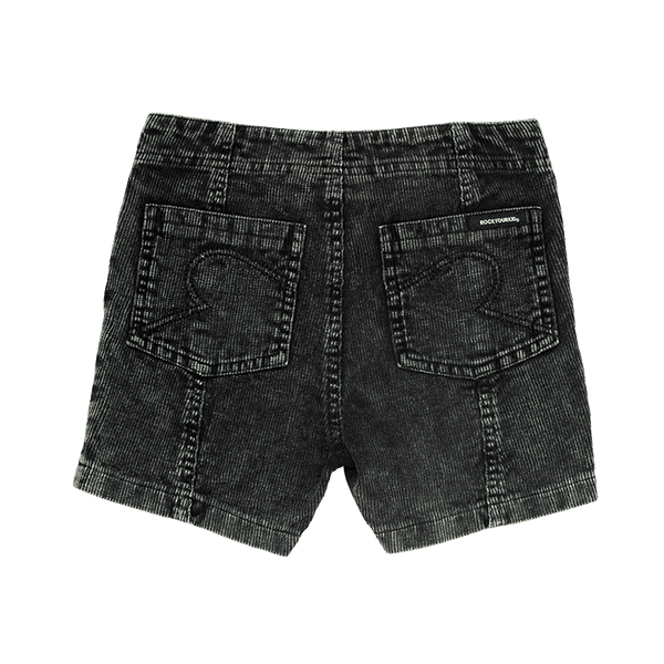 Rock Your Baby Washed Black Corduroy Shorts Washed Black