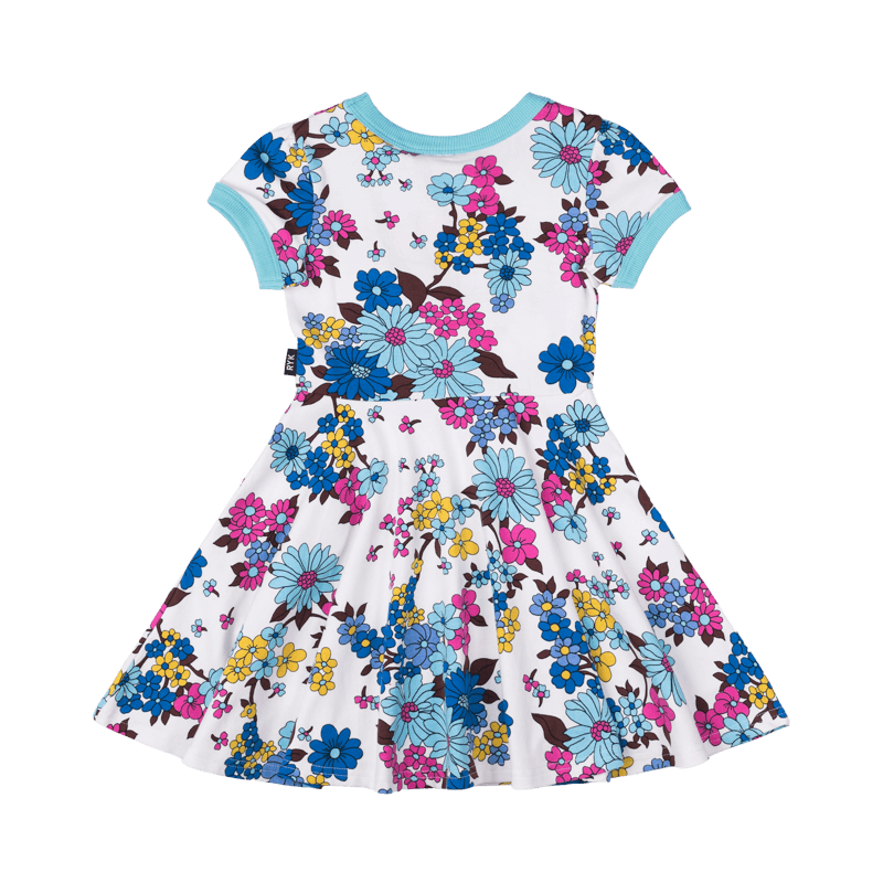 Rock Your Baby Winifred waisted dress in blue