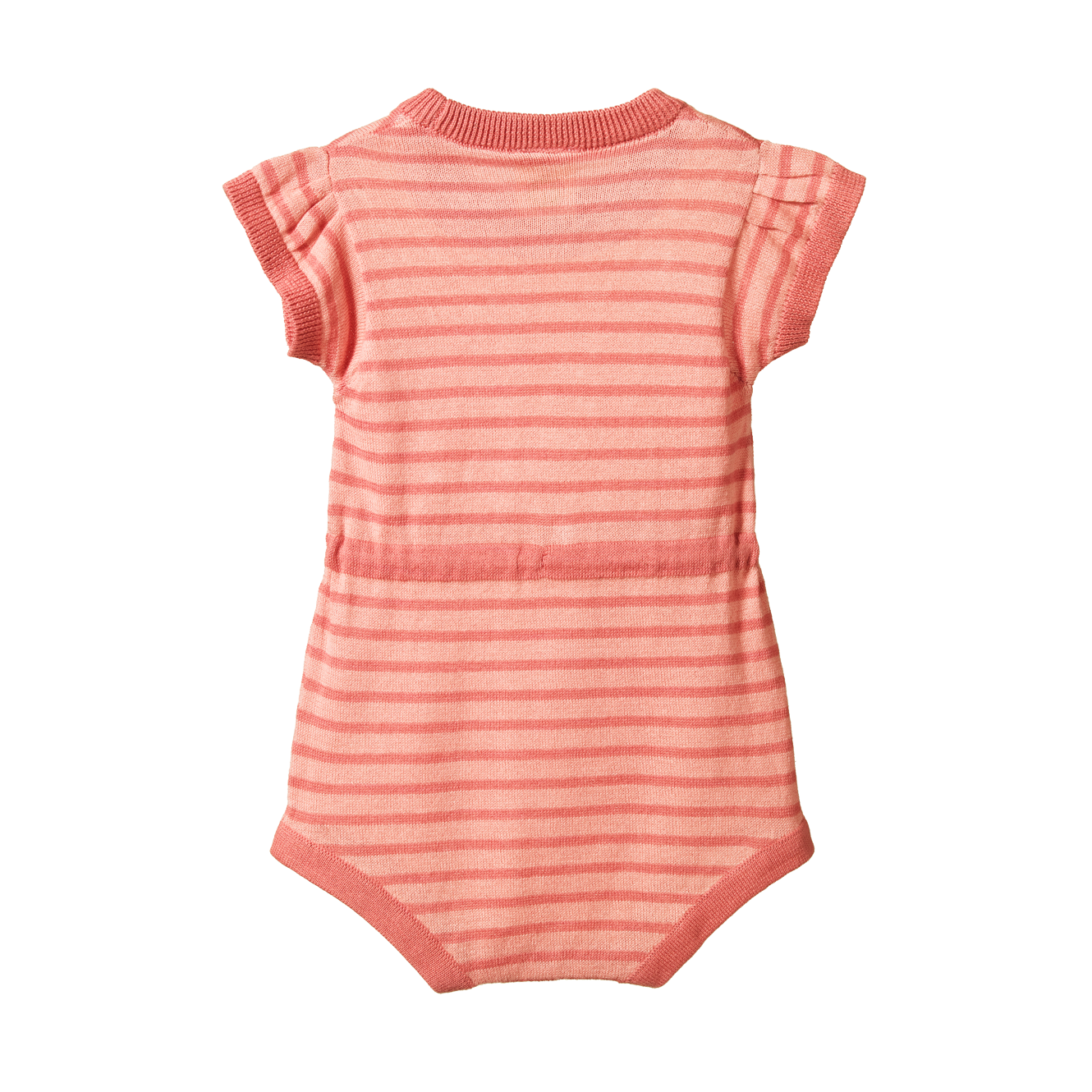 Nature Baby cotton Lottie Suit peony sailor stripe print in cream