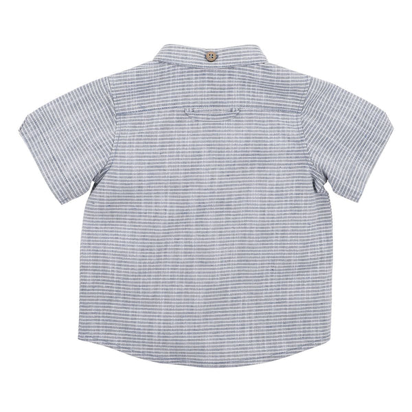 Fox & Finch seaside stripe shirt in blue