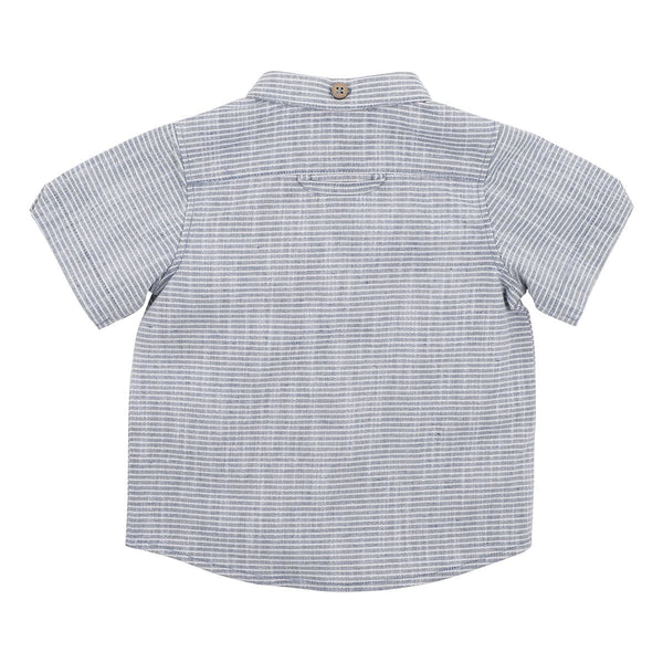 Fox & Finch seaside stripe shirt in blue