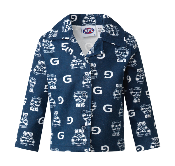 Geelong Cats official AFL Approved Flannelette childrens Sleepwear