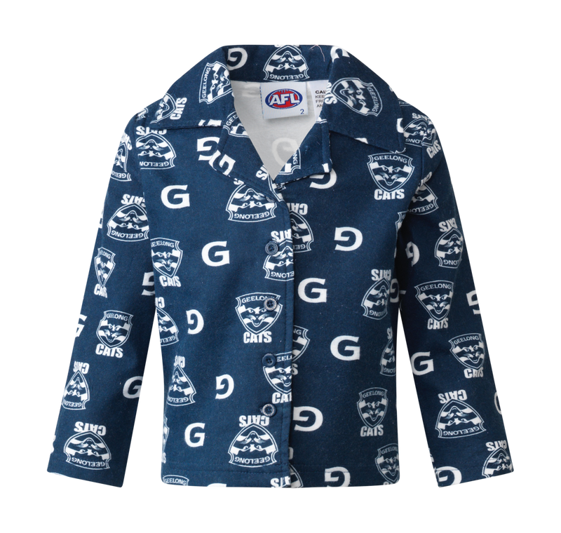 Geelong Cats official AFL Approved Flannelette childrens Sleepwear
