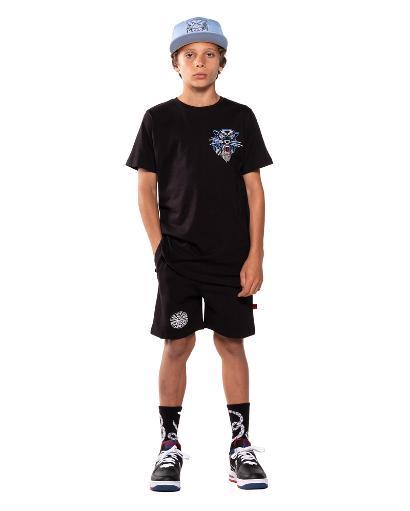 Band of Boys Shorts Pizza Icon in black
