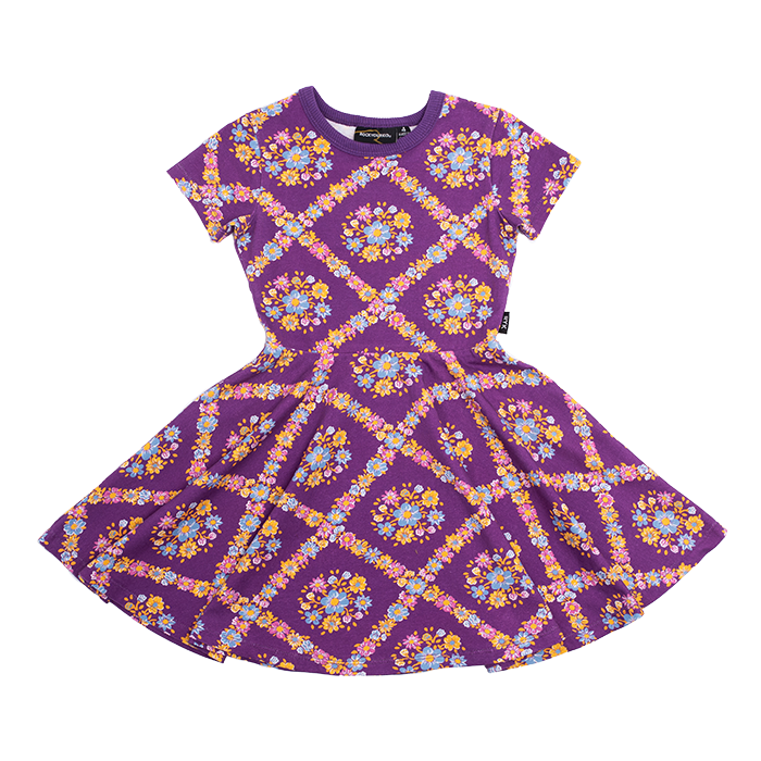 Rock your baby Purple Haze Waisted Dress in purple