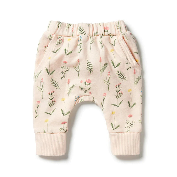Wilson & Frenchy Organic Terry Slouch Pant Wild Flower Print in Multi