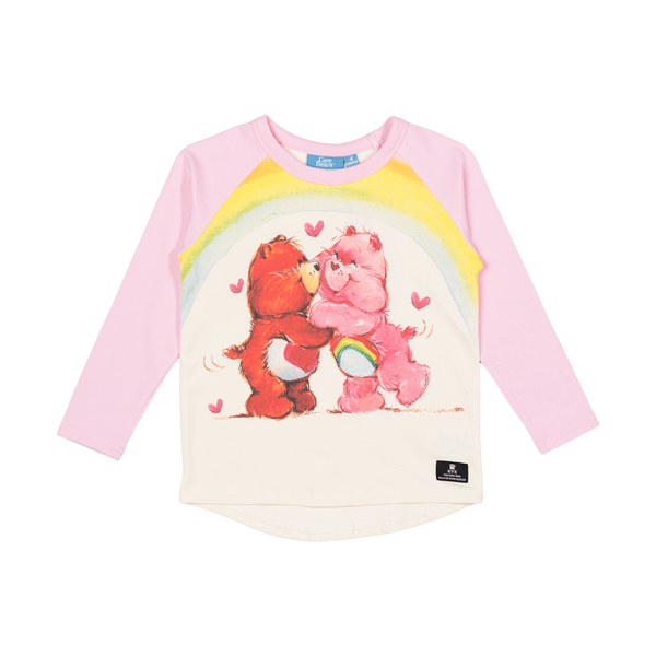 Rock Your Baby Care Bears friends forever T-Shirt cream and pink
