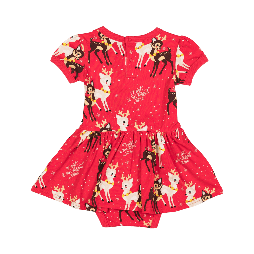 Rock Your Baby Comet and Cupid Waisted dress in red - Baby