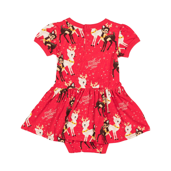 Rock Your Baby Comet and Cupid baby waisted dress in red