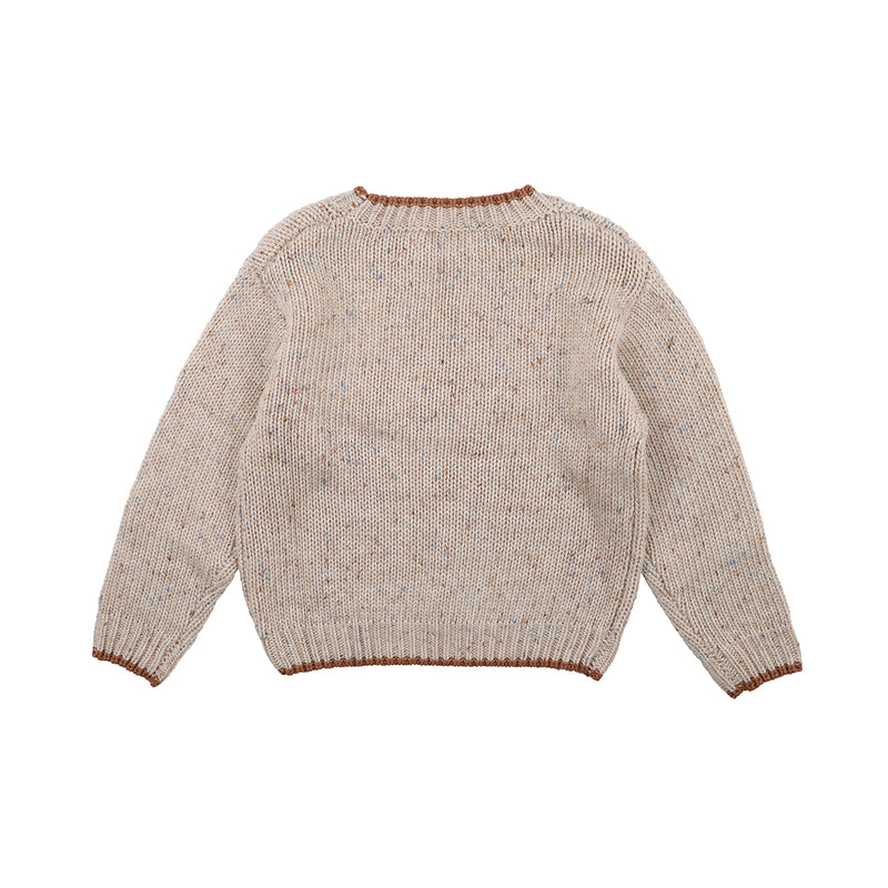 Fox & Finch Wallaby speckle jumper latte fleck in light brown