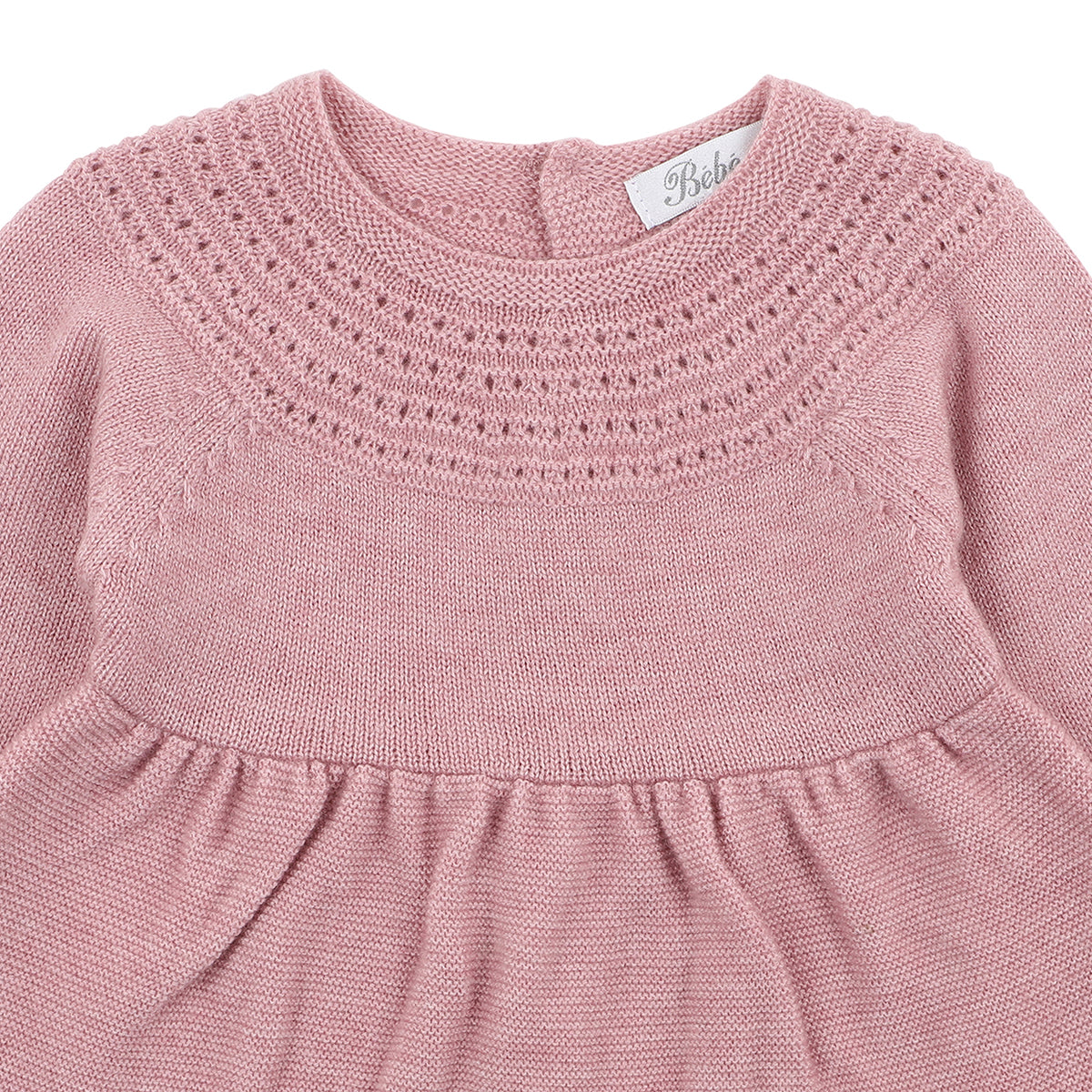 Bebe Ella knit dress in dusky pink