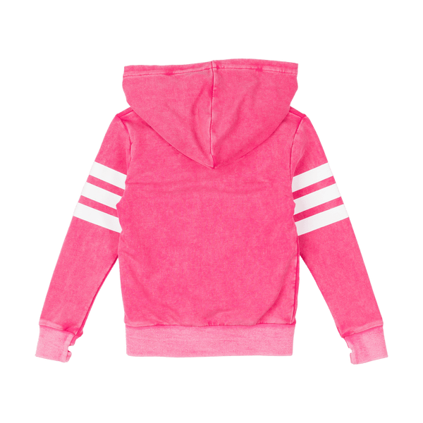 Rock Your Baby Pink Wash Stripe Hoodie in pink