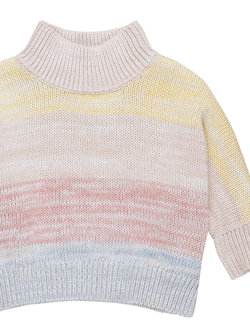 Huxbaby rainbow stripe knit jumper