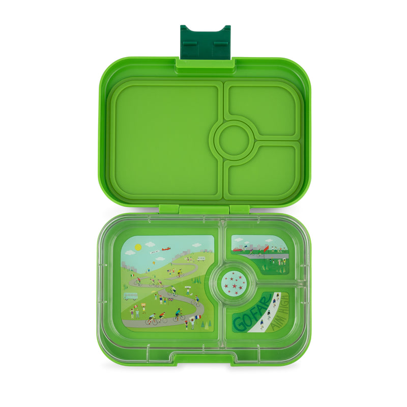 YumBox PANINO Bento Lunch Box Race in Go Green