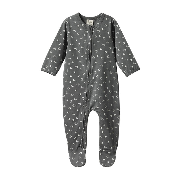 Nature Baby Dreamland suit mini crescent moon grey print