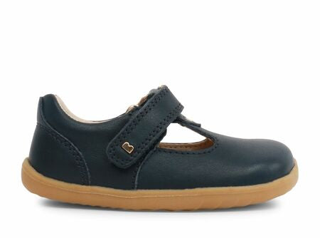 Bobux Step-up Louise  T Bar Navy in navy