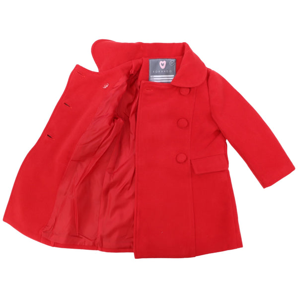 Korango  Long overcoat in red
