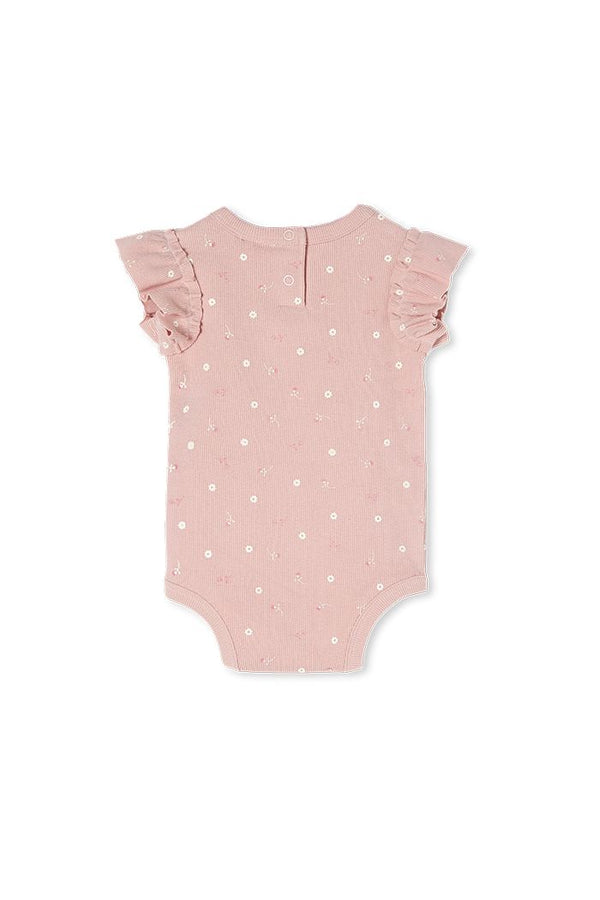 Milky Lotus Rib Bubbysuit in pink