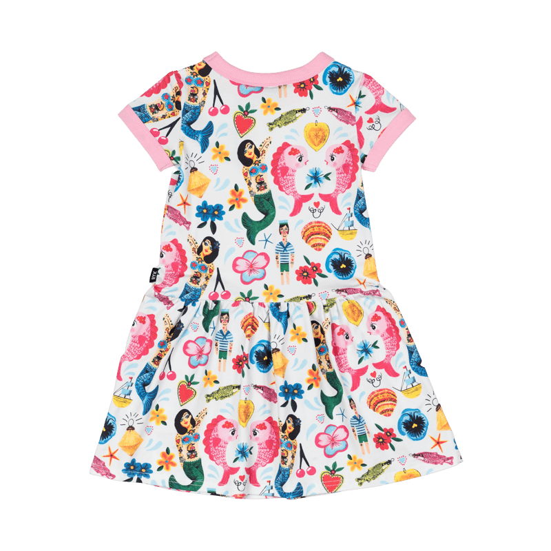 Rock your baby mermaids ss drop waist dress in floral