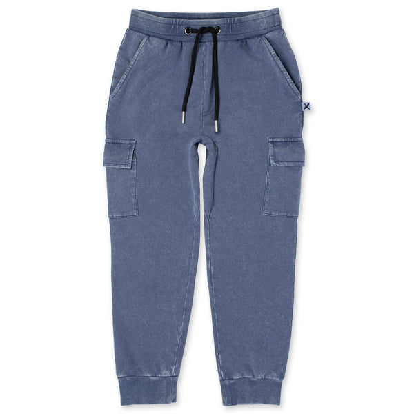 Minti Blasted Deluxe Furry Cargo Trackies in Midnight Wash