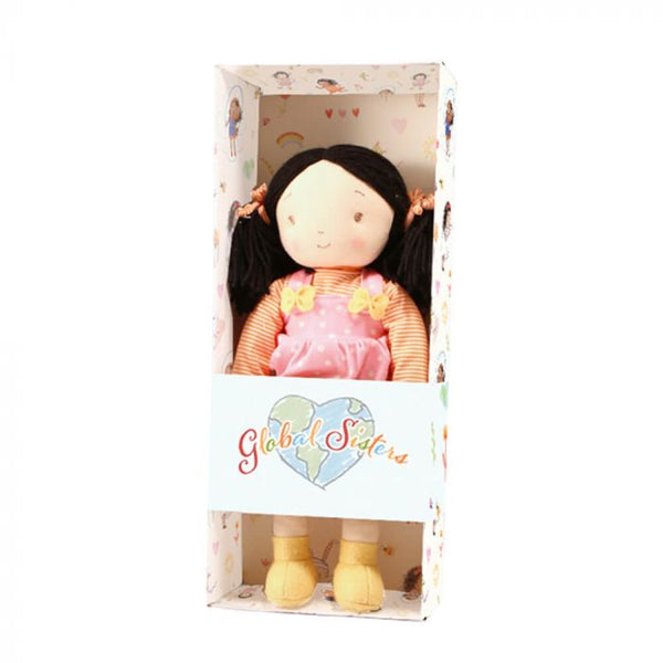 Jasnor Doll global sister Akira with booklet