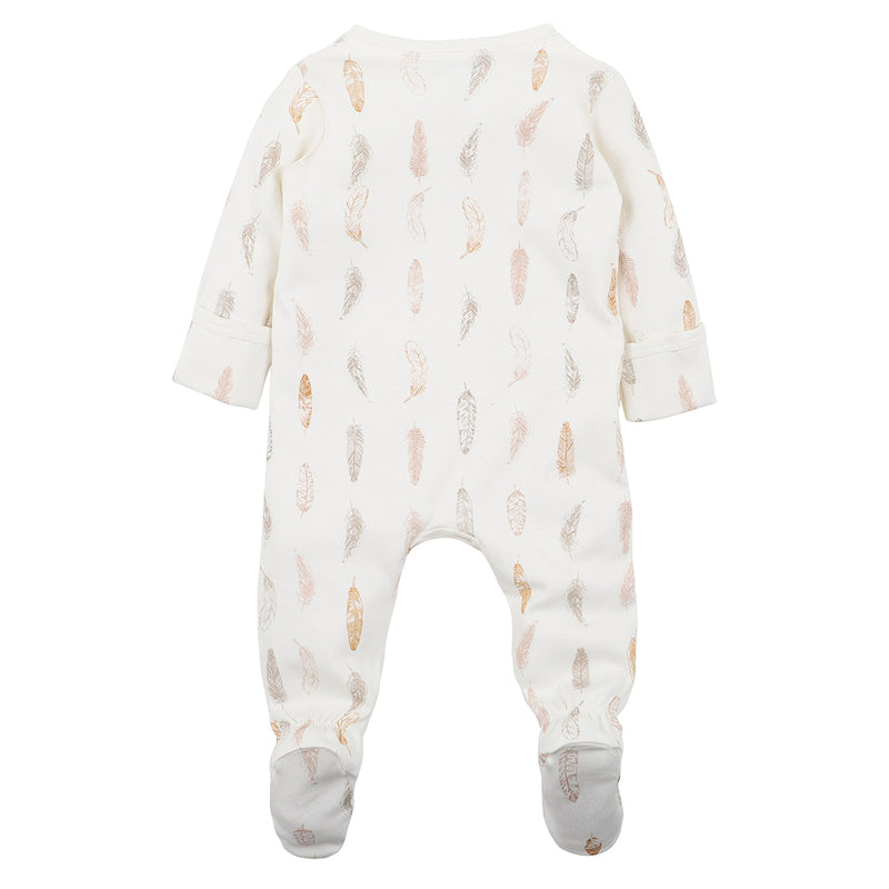 Bebe Taylor feather zip onesie