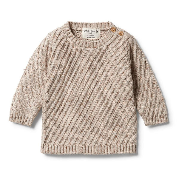 Wilson & Frenchy Knitted Jacquard Jumper Oatmeal Fleck