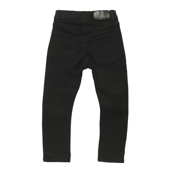 a back view of the pocket details on the black wash denim pant by rock your baby TBP2054-BW