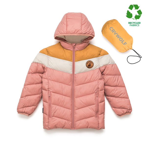 Crywolf Eco-Puffer Jacket Dusty Rose in Pink Size 1 only