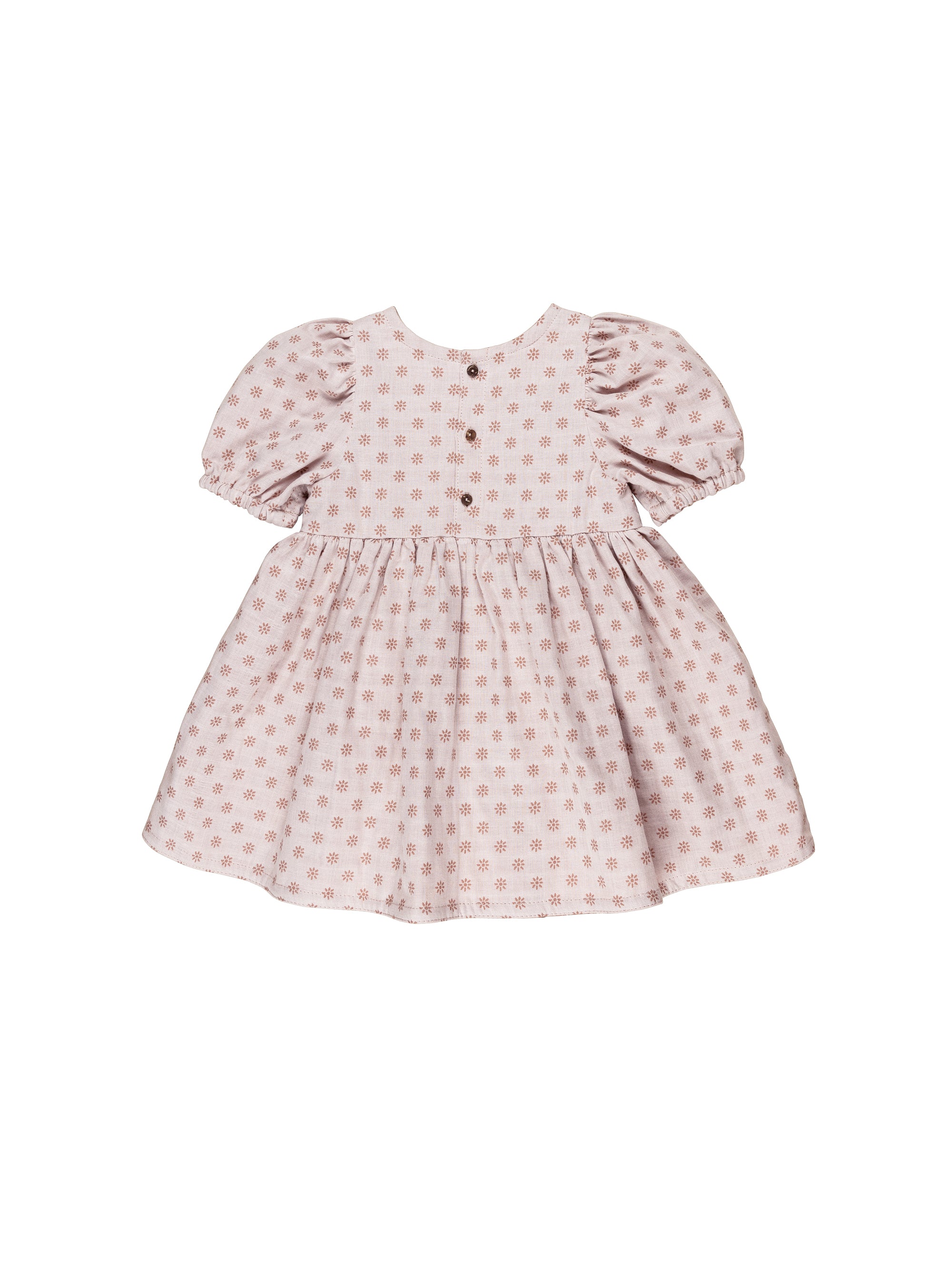 Huxbaby Reversible Puff Sleeve Dress Daisy Muslin