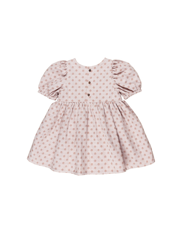 Huxbaby Reversible Puff Sleeve Dress Daisy Muslin