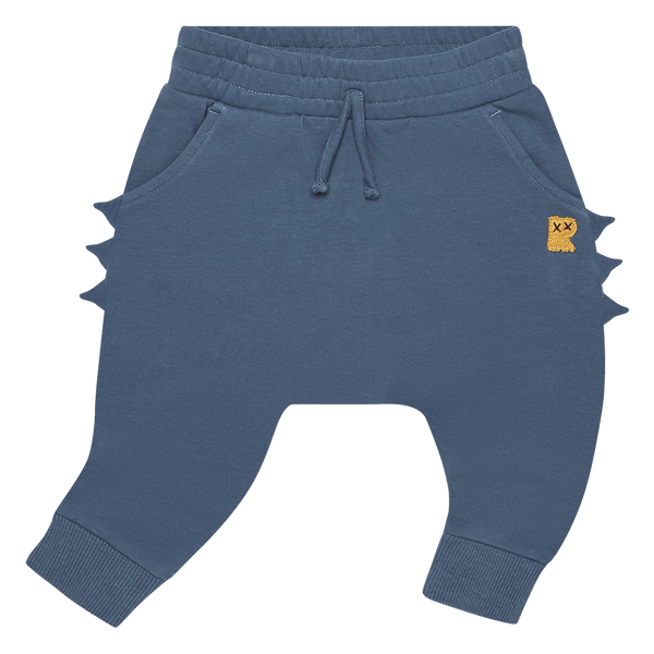 Rock Your Baby Dino baby track pants in blue