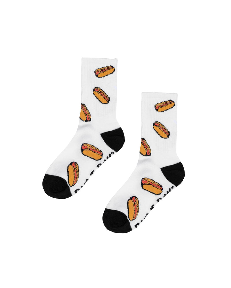 Band of boys the collectibles hot dog repeat skate socks in white